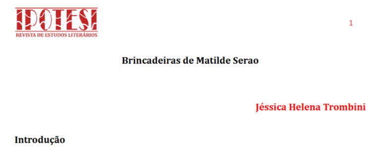 Brincadeiras, de Matilde Serao
